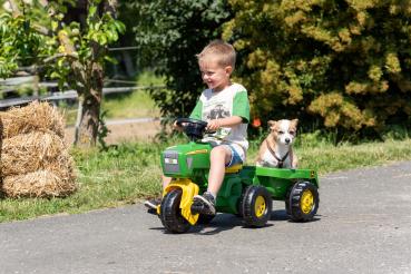 rollyTrac JOHN DEERE m. Soundlenkrad u. Anhänger