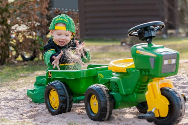 rollyTrac JOHN DEERE m. Soundlenkrad u. Anhänger